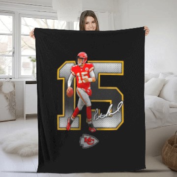 Discover Kansas City Chiefs Patrick Mahomes Fanatics Fleece Blankets