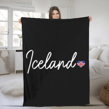 Discover Iceland Icelandic Flag Fleece Blankets