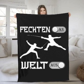 Discover Fencing An World From Degen Sport Sabre Fighting Fleece Blankets