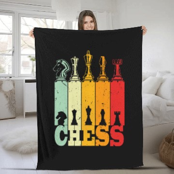Discover vintagess Chess Retro Cheff Player Lover King Queen Knight Zip Fleece Blankets