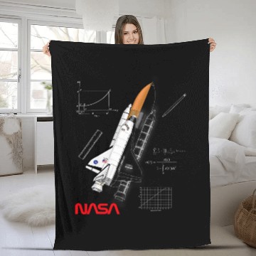 Discover NASA Space Shuttle chalk drawing Worm Logo Baseball Tees Fleece Blankets