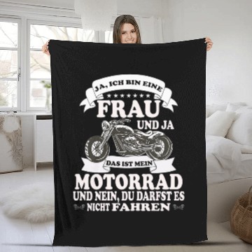 Discover Womens Motorcycle biker saying biker motorcyclist Zip Fleece Blankets