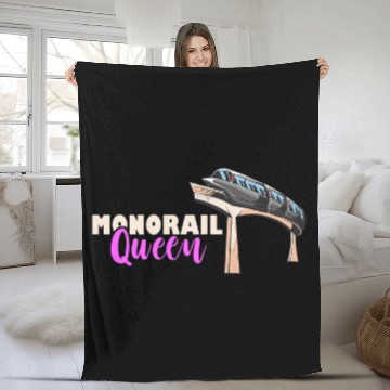 Discover Monorail Queen Railway Train Commuter Monorail Lover Vehicle Fleece Blankets