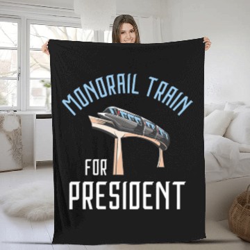 Discover Monorail Train For President Monorail Train Leader Vehicle Fleece Blankets
