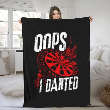 Discover Oops I Darted Dart Darting Sport Arrow Dart Board Dart Team Baseball Tees Fleece Blankets