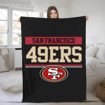 Discover football Short Sleeve Charcoal San Francisco 49ers Fleece Blankets