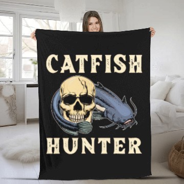 Discover Catfish Hunter - Hunting Catfishing Fishing Fleece Blankets