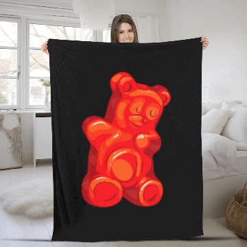 Discover Funny Gummy Bear Gift Cool Jelly Candy Animal Dance 4 Fleece Blankets