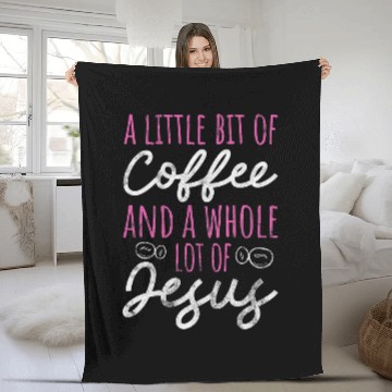 Discover Coffee Jesus Christian Lover Distressed Baseball Tees Fleece Blankets