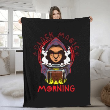 Discover Funny Black Magic Morning Brew For Mom Coffee Lover Baseball Tees Fleece Blankets