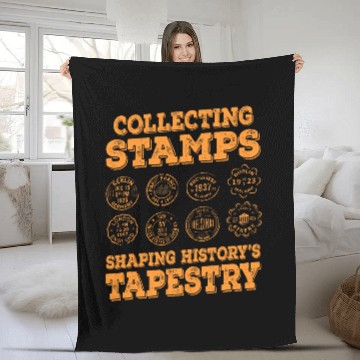 Discover Shaping History s Tapestry Philatelist Stamp Collector Fleece Blankets