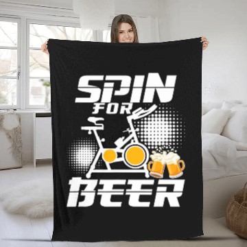 Discover Spin for Beer Cycling Gym Baseball Tees Fleece Blankets