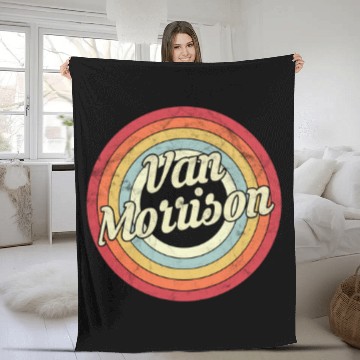 Discover Van Morrison - Retro Style - Van Morrison - Fleece Blankets