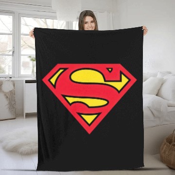 Discover Men's Superman Classic Logo Pull Over Fleece Blankets
