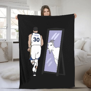 Discover Steph Curry Mirror GOAT - Stephen Curry - Fleece Blankets