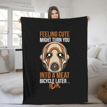 Discover Feeling Cute Borderlands Psycho Mask Horror gift Fleece Blankets