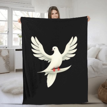 Discover The Dove of Peace Fleece Blankets