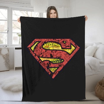 Discover DC Comics Superman Comic Chest Logo Zip Fleece Blankets, Gift For Fans