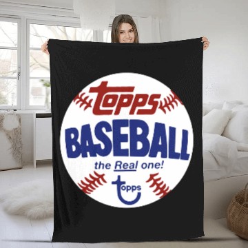 Discover Topps Baseball Vintage Style The Real One Fleece Blankets