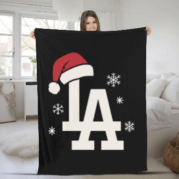 Discover Dodger Christmas Fleece Blankets