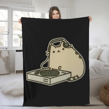 Discover Pusheen The Cat DJ Fleece Blankets, Licensed