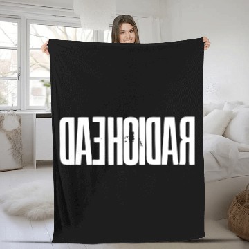 Discover Radiohead Mirrored White Baseball Tees Fleece Blankets
