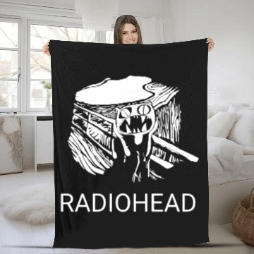 Discover Scared in White Radiohead Fleece Blankets