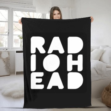 Discover Radiohead Solid Black Fleece Blankets