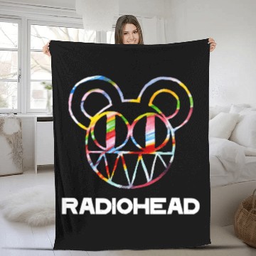 Discover Radiohead Colorful Bear Head Baseball Tees Fleece Blankets