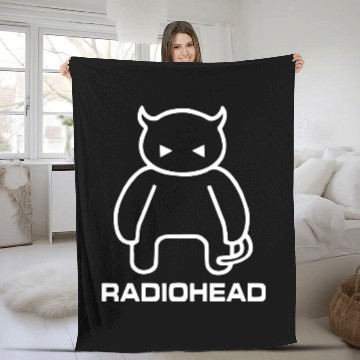 Discover Radiohead White Fat Devil Baseball Tees Fleece Blankets