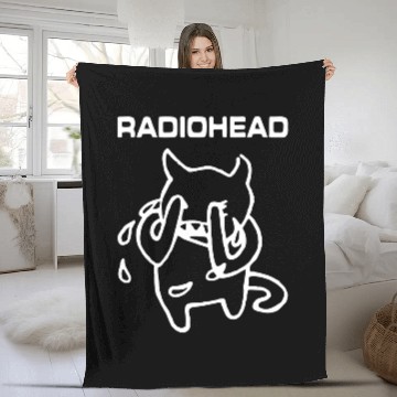 Discover Radiohead Crying White Devil Fleece Blankets