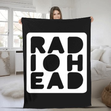 Discover Radiohead Solid White Fleece Blankets