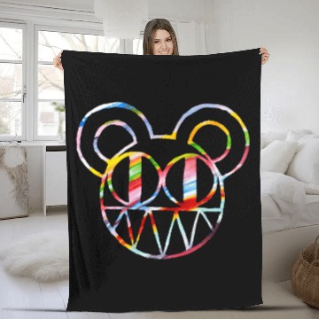 Discover Radiohead Colorful Bear Head Fleece Blankets