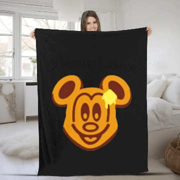 Discover Waffle Mouse Fleece Blankets, Mickey Waffle Lover Fleece Blankets, Disney Epcot Fleece Blankets