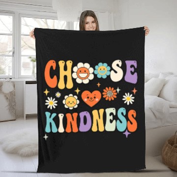 Discover Retro Vintage Choose Kindness Lover Spiritual Fleece Blankets