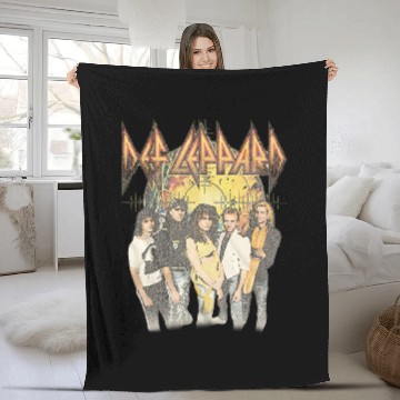 Discover Def Leppard Group Baseball Tees Fleece Blankets