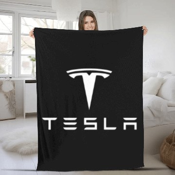 Discover tesla logo Zip Fleece Blankets
