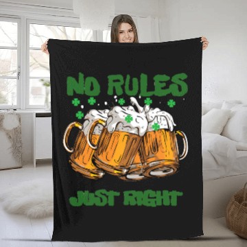 Discover st paddy funny day, green beer Irish day Fleece Blankets