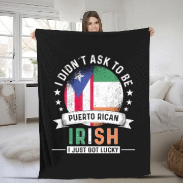 Discover Puerto Rico Flag Ireland Grown Got Lucky Fleece Blankets
