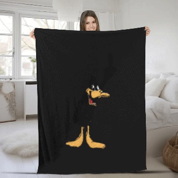 Discover Daffy Duck Sketch Art Embroidered Polo Fleece Blankets