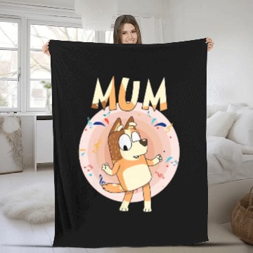 Discover BlueyDad Mom Fleece Blankets