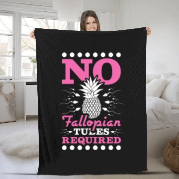 Discover No Fallopian Tubes Required Pineapple Ivf Fleece Blankets