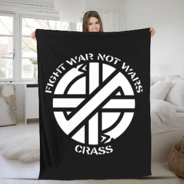 Discover Crass fight war not war Fleece Blankets