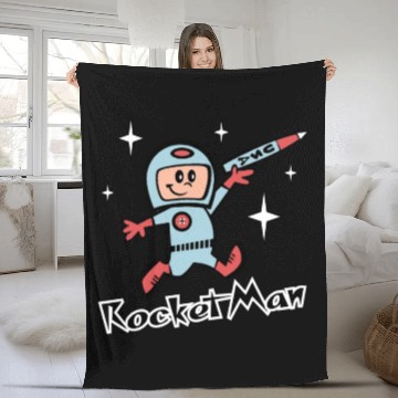 Discover Rocket Man Fleece Blankets