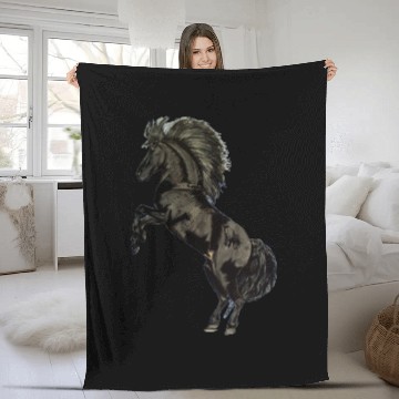 Discover Black Stallion Fleece Blankets