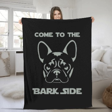 Discover French Bulldog - Come to the Bark Side - Frenchie Fleece Blankets