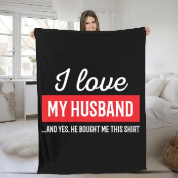 Discover I Love My Husband Fleece Blankets