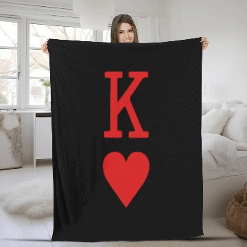 Discover King of Hearts Vector Fleece Blankets