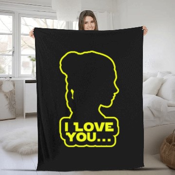 Discover I love you, Princess Leia Fleece Blankets
