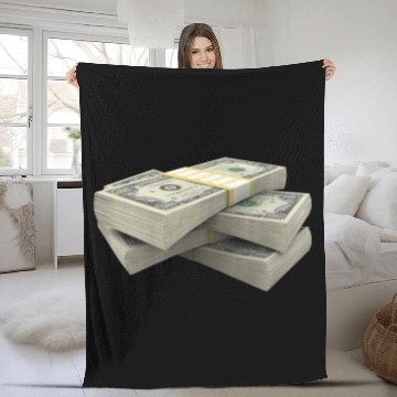 Discover DOECHEE$E MONEY STACKS Fleece Blankets